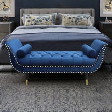 Nizar Velvet Ottoman Bench